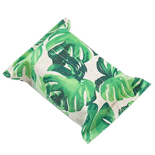 Startseite / Büro Leinen Tissue Cover Tissue Box Papierhalter Pflanzenmuster, NO.5