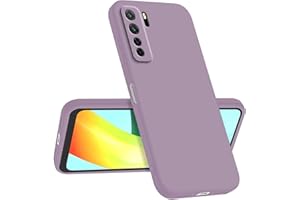 Longstong Funda Compatible con Huawei P40 Lite 5G (6.5"), Delgada Antigolpes Personalizada Diseño Minimalista - Hierba púrpura
