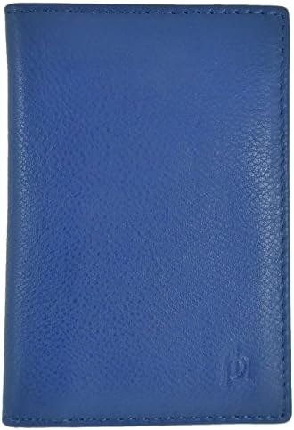Quality Soft Slimline Leather Travel Pass Oyster Bus Pass Credit Card ID Holder (Blue)
