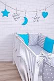 Amilian Baby Nestchen Bettumrandung 210 cm Design29 Bettnestchen Kantenschutz Kopfschutz für Babybett Bettausstattung - 3