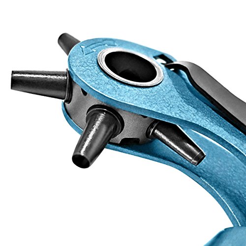 S&R Lochzange Präzision /MADE IN GERMANY / Revolverlochzange Pfeifzange M 225 mit 6 auswechselbaren Lochpfeifen 2 – 2,5 – 3 – 3,5 – 4 – 4,5 mm; Variozange - 5