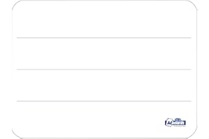 Adboards Kids Learning A4 White Board - Dry Wipe Lap Board - 3 Line - Learning - 5 Pack