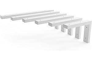 HEVVA Waschtischhalterung 20/25/30/35/40/45 cm | MAIN | Aufsatz-Waschbecken Halterung, Schwerlastträger, Wandkonsole, Waschtischplatte Unterbau | (2er Set - Weiß, 35 cm)