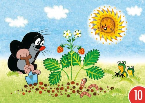 Pack: 10 Postcard "The Little Mole of modern times MW with Season KARTENKOMBINAT ©, Zdenek MILER