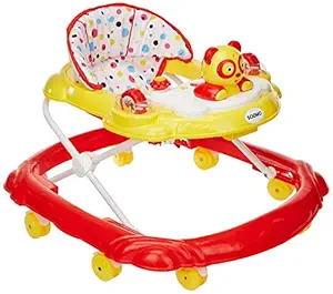 Amazon Brand - Solimo Baby Walker, Yellow and Red