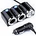 Produktbild KFZ 12V/24V Auto Verteiler 4 Fach – 2x Zigarettenanzünder Adapter mit 2x USB Ladegerät 120W für Handy Smartphone GPS Navigation - Ladesteckdosen LED