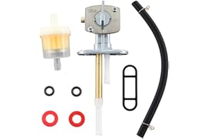MCHNIC Robinet de réservoir d'essence pour YFZ350 YFM660 Grizzly ATV 125 DTR DTRE DT R DT125R 1989 A 2003 200 DT et Filtre à Carburant Tuyau