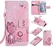Produktbild Nancen Apple iphone 6 Plus / 6S Plus (5,5 Zoll) Hülle / Handyhülle, Painted Nette PU Leder Tasche Schutzhülle Case Lederhülle Flip Cover mit Standfunktion, zwei Kartenfächer und Eine Brieftasche Etui [Katze und Biene]