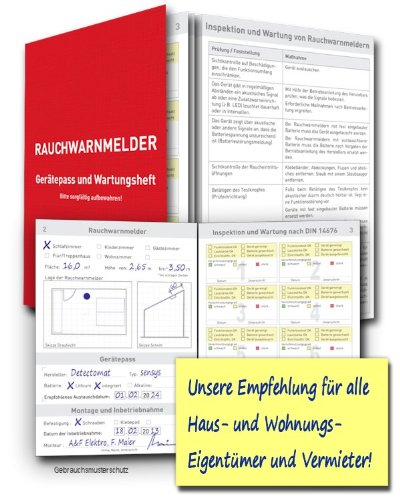 Rauchwarnmelder Gerätepass und Wartungsheft – 5er Pack - 2