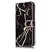 Produktbild iPhone 6 6S Hülle, Chreey Marmor (Marble) Serie Muster Premium PU Leder Schutzhülle Brieftasche Flip Handyhülle [Schwarzer Marmor]