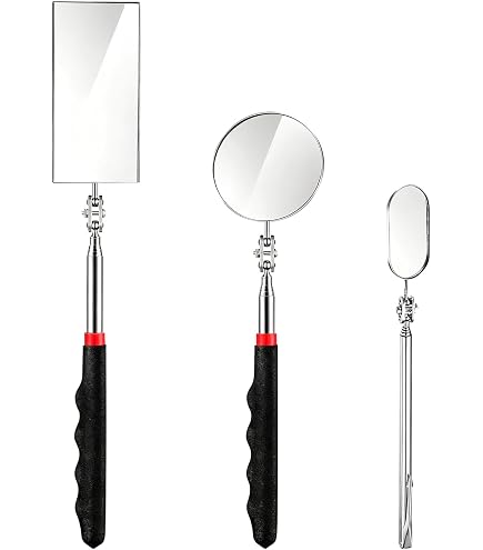 Specchio Ispezione Telescopico Con Luce LED 360° 2x20 Cm – Acciaio Inox Per Riparazioni Auto