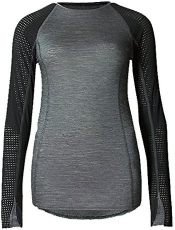 Ladies Famous Make Merino Wool Mix Thermal Top. Black Mix With Black Mesh Sleeves. Sizes 6 To 22 (20)