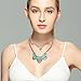 Produktbild eshion Jewelry New Arrival geschnitzt Türkis Choker Statement Ketten Vintage Multilayers Lotus Leaf Halskette Anhänger Femme Halsband silber