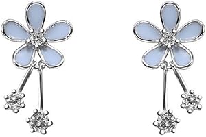 SLUYNZ 925 Orecchini a Margherita in Argento Borchie per Donne Ragazze Adolescenti Orecchini di Fiori Carini
