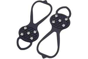 ORETG45 Ice Gripper 1pair Universal Lightweight Outdoor Climbing Anti Slip Spikes Crampon Shoes Safety Accessory Traction Cleat Footwear king 5 Teeth