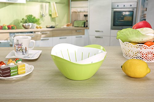 2-in-1 Mehrzweck drehbar Ablauf Korb Lebensmittel Sieb faltbar abtropfsieben Silikon Küche Sieb für Gemüse Obst Küche Werkzeug - 8