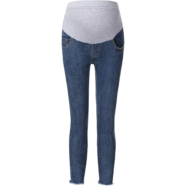 Jeans Maternité Sans Couture - Pantalon Grossesse Élastique Taille Haute - Confortable Et Stretch - Multi Tailles