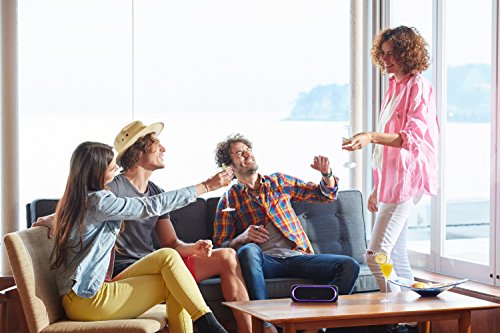 Sony SRS-XB30B - Altavoz inal  mbrico port  til  Bluetooth  NFC  Extra Bass  24h de bater  a  Wireless Party Chain  luz Lineal  Flash estrobosc  pico  Color Negro