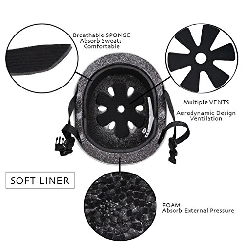 SymbolLife BMX / Skate / Motorroller Helm fahrradhelm motorroller helm Zyklus / Bike / Scooter / Skatehelm CE EN1078 TÜV Zulassungen - 4