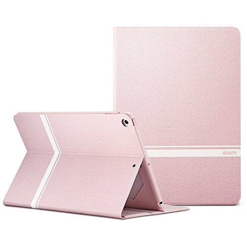 Neues iPad 2017 iPad 9.7 Zoll Hülle, ESR® Städtisch Serie Cover Auto aufwachen / Schlaf Funktion Smart Case und Einstellbarem Blickwinkel Funktion Schutzhülle für Neue iPad 9.7 2017 (Rosa)