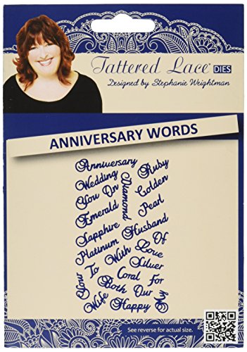 Create and Craft Metal Tattered Lace Die-Anniversary Words