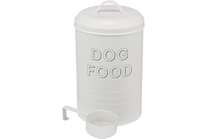 PETHIY Contenedor de comida para perros – Contenedor de comida para gatos – Recipiente de almacenamiento de alimentos para perros Pets Good Dog, capacidad de 4 libras – Cuchara incluida