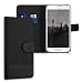 Produktbild kwmobile Hülle für Samsung Galaxy S5/S5 Neo/S5 LTE+/S5 Duos - Wallet Case Handy Schutzhülle Kunstleder - Handycover Klapphülle mit Kartenfach und Ständer Anthrazit Schwarz Transparent
