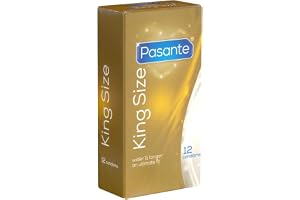 Pasante King size, extra stora kondomer med 60 mm bredd och 200 mm längd – perfekt för män som behöver mer utrymme, 1 x 12 stycken
