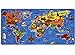 Educational FUN Colourful World Map Countries & Oceans Kids Rugs 95x200cm