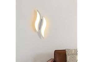 Delaveek Lampe Murale Intérieure LED, Moderne Applique Murale 20W 2250LM, Lumière Chaude 3000K, Créativité Éclairage Acrylique Luminaire Mural pour Chambre Maison Couloir Salon Escalier Bureau