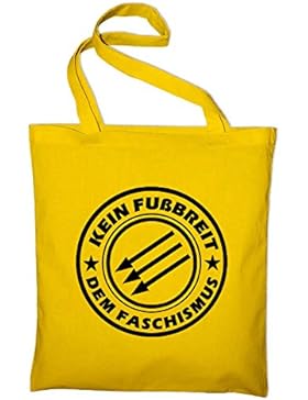 Kein Fußbreit dem Faschismus Die drei Pfeile Jute Jutebeutel, Beutel, Stoffbeutel, Baumwolltasche