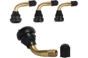 GXGM Válvulas sin Cámara para Motocicletas, 4 Piezas 90 Grados Extensiones de Válvulas, Valvula Rueda Coche, Sellado Duradero y Bueno, Adecuadas para Motocicletas, Vehículos Eléctricos, Scooters