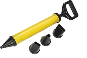 BALLSHOP Fugenpistole Für Mörtel, Handmörtelpumpe Beton Spritze Mit Zubehör, DIY Mörtelspritze, Handmörtelpumpe Mörtelpresse, Fugenspritze Mit 4 Düse