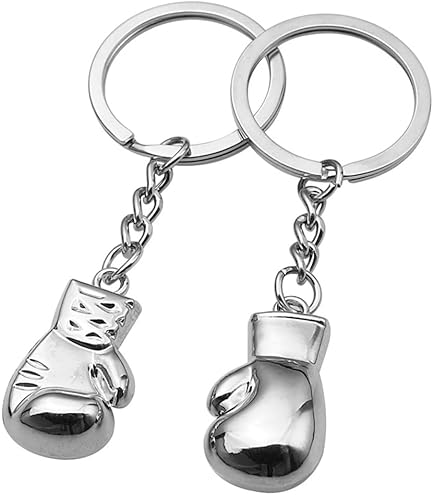 GENSMILE Bokshandschoen-sleutelhanger, cadeau voor mannen en vrouwen, mini metalen bokshandschoenen, sleutelband, rugzakhanger, decoratie, cadeau voor boksliefhebbers, bokssportfans, souvenir (rood