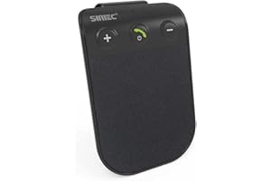 SUNITEC Hands Free Car Phone Kit Bluetooth Car Hands free Kit Support 2 Phones Connection Support Siri Assistant Hands Free Speaker for Car with Visor Clip