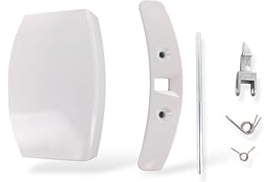 Dekarox Türgriff mit Schließnase für AEG Electrolux Zanussi 405508700/3 4055087003 100x60x25mm Kunststoff weiß für Waschmaschine Wäschetrockner wie AEG Lavamat