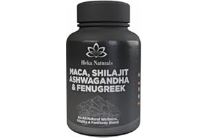 Heka Naturals Complexe Vitalité Masculine | 90 Gélules avec Ashwagandha, Maca, Fenugrec & Shilajit, Extraits Végétaux traditionnellement utilisés pour le bien‑être général et les modes de vie actifs