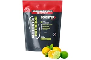 AUTHENTIC NUTRITION Boisson isotonique de qualité pour efforts longs - 34 g de glucides par portion - Très digeste - Utilisée par les sportifs pro - Fabrication 100% française - Arôme citron/citron vert - Format 500 g