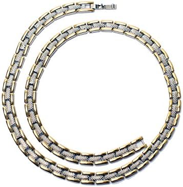 Superior Quality Ladies Stainless Steel Magnetic Therapy Necklace - for Relief of Muscle & Joint Pain- HOT FLUSHES- Menopause- Arthritis- Mother Very Strong & Lightweight -56 Maximum Strength Magnets