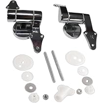 Set Cerniere Per Sedile WC Con Chiusura Ammortizzata - In ABS, Fissaggio Dall'alto, Con Bulloni E Viti