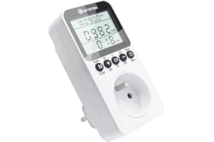 KETOTEK Wtyczka mierników energii, cyfrowy zużycie energii, miernik mocy 3680 W, miernik elektryczny z ekranem LCD, miernik zużycia energii