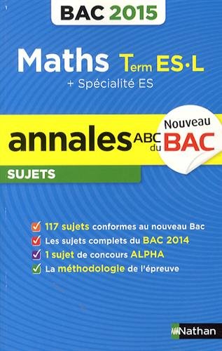 couverture de : Annales : Mathématiques Term. ES.L couverture de : Annales : Mathématiques Term. ES.L