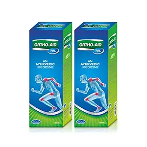 Ortho Aid Herbal Oil Pack of 2 ( 100ml Each )- with Natural Ingredients |Helps in Back Pain, Muscle Pain, Joint Pain, Knee Pain | Instant Pain Relief | 100% Ayurvedic Formula | Helpful in Sports and Gym Related Injuries