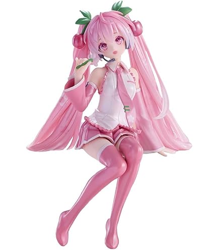 Furyu Hatsun e Mik u [Rabbit Ear Hood Pajama]: 14cm Noodle Stopper Statue Figurine Bundled with 1 A.C.G. Compatible Theme Trading Card (36408