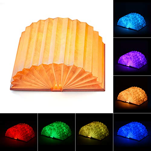 Anyfun LED Decorativo luz USB Recargable Plegable LED luz de Libro para la decoración, diseño magnético 7 Colores llevó la lámpara de Mesa de Escritorio para niños Niños Adultos luz para Dormir