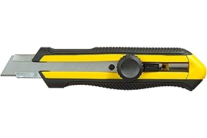 Stanley 0-10-417 Cutter 18 Mm Corps Bi-Matière Dynagrip - Blocage De La Lame, Lame Sécable En 7, Epaisseur 0.7Mm - Livré Avec 1 Lame