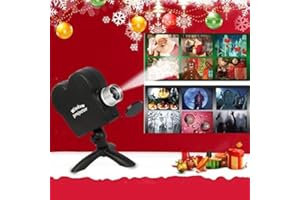 ICHELE Window Projector Light, Star Shower 12 Movies Halloween Christmas Projection Lamp Show, Windows into Festive Movie Screens Ideal for Outdoor/Indoor Christmas Halloween Decorations