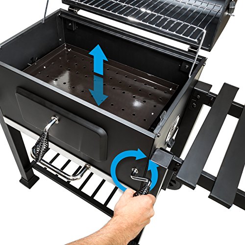 TecTake BBQ Charcoal grill barbecue smoker deluxe 115 x 65 x 107 cm