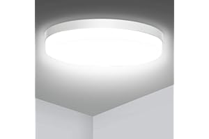 Ouyulong Plafon Cocina Led Redondo 36W, Lampara Techo Baño Impermeable IP54, Blanco Natural 4000K 4300LM Plafones Led Techo Para Pasillo, Dormitorio,Salón,Balcón,Oficina,Comedor