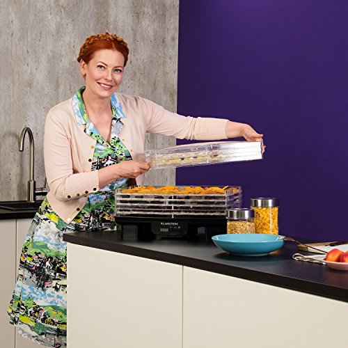 Klarstein Bananarama Dörrgerät Dörrautomat (6 Etagen, 550 Watt, einstellbare Temperatur, LCD-Display, mit Timer programmierbar, inkl. feinmaschiger Zusatzauflage) schwarz - 2